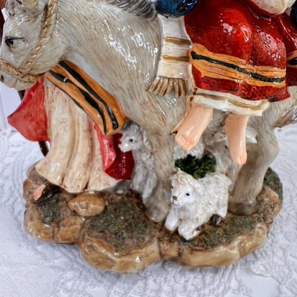 Fitz And Floyd Nativity Figurine Holiday Musical "The Journey" Tune O Holy Night - Picture 7 of 14